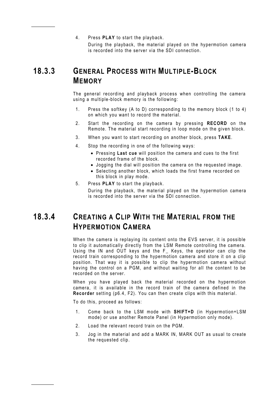 3 general process with multiple-block memory | EVS MulticamLSM Version 10.01 - July 2009 Operating Manual User Manual | Page 179 / 185