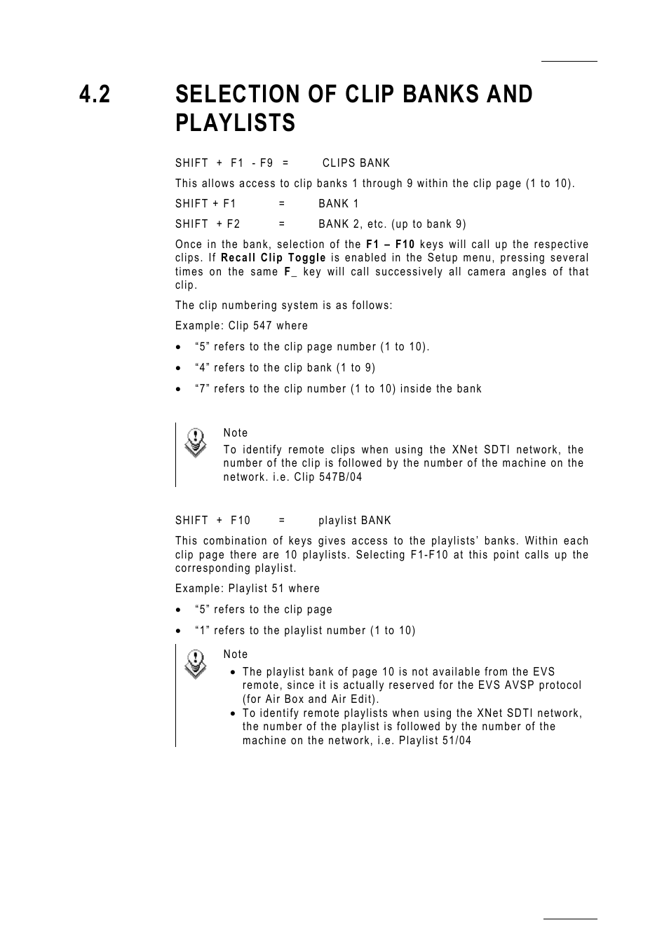 2 selection of clip banks and playlists | EVS MulticamLSM Version 10.01 - July 2009 Operating Manual User Manual | Page 28 / 185