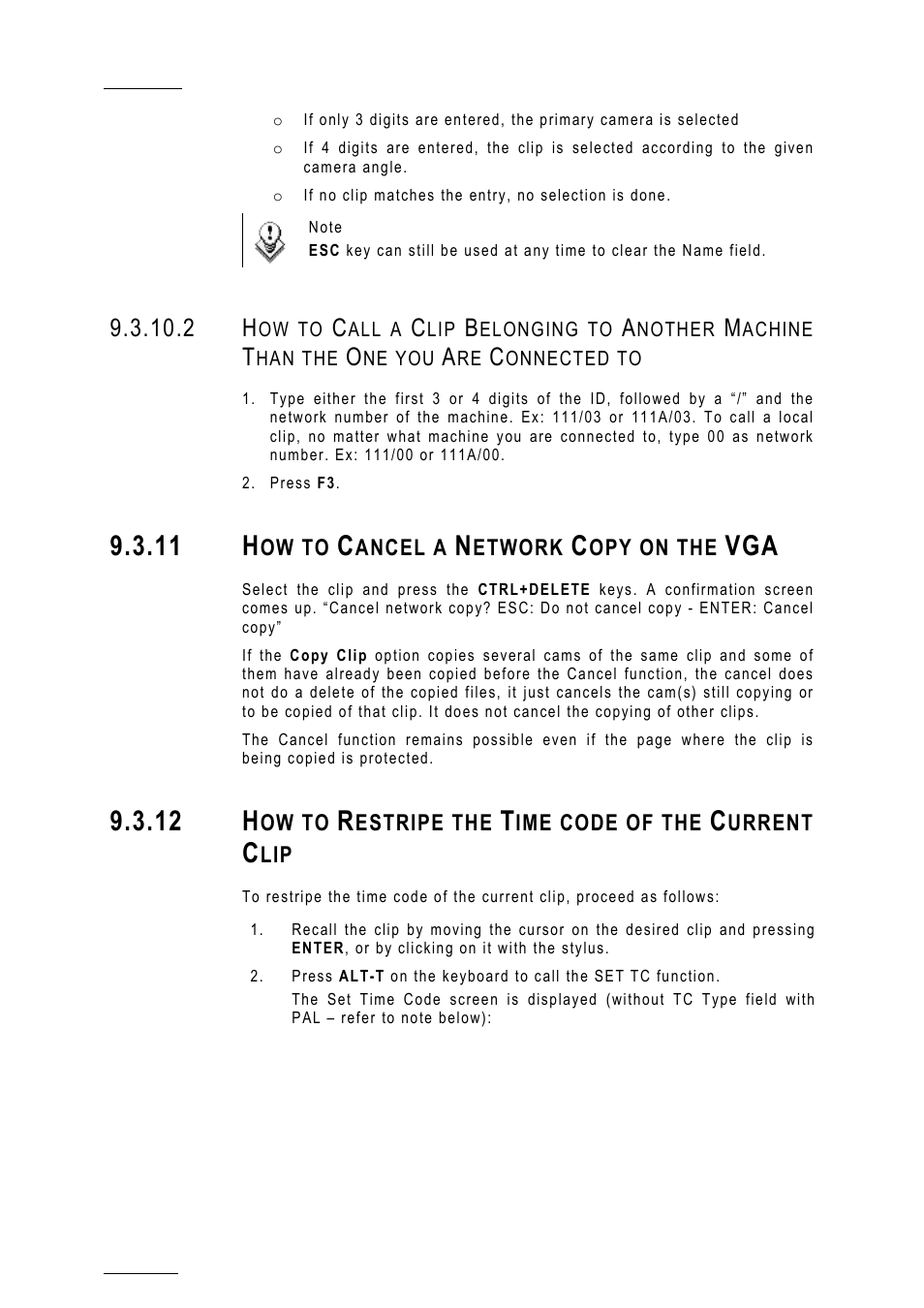 11 how to cancel a network copy on the vga, How_to_restripe_clip, 11 h | 12 h | EVS MulticamLSM Version 10.01 - July 2009 Operating Manual User Manual | Page 67 / 185