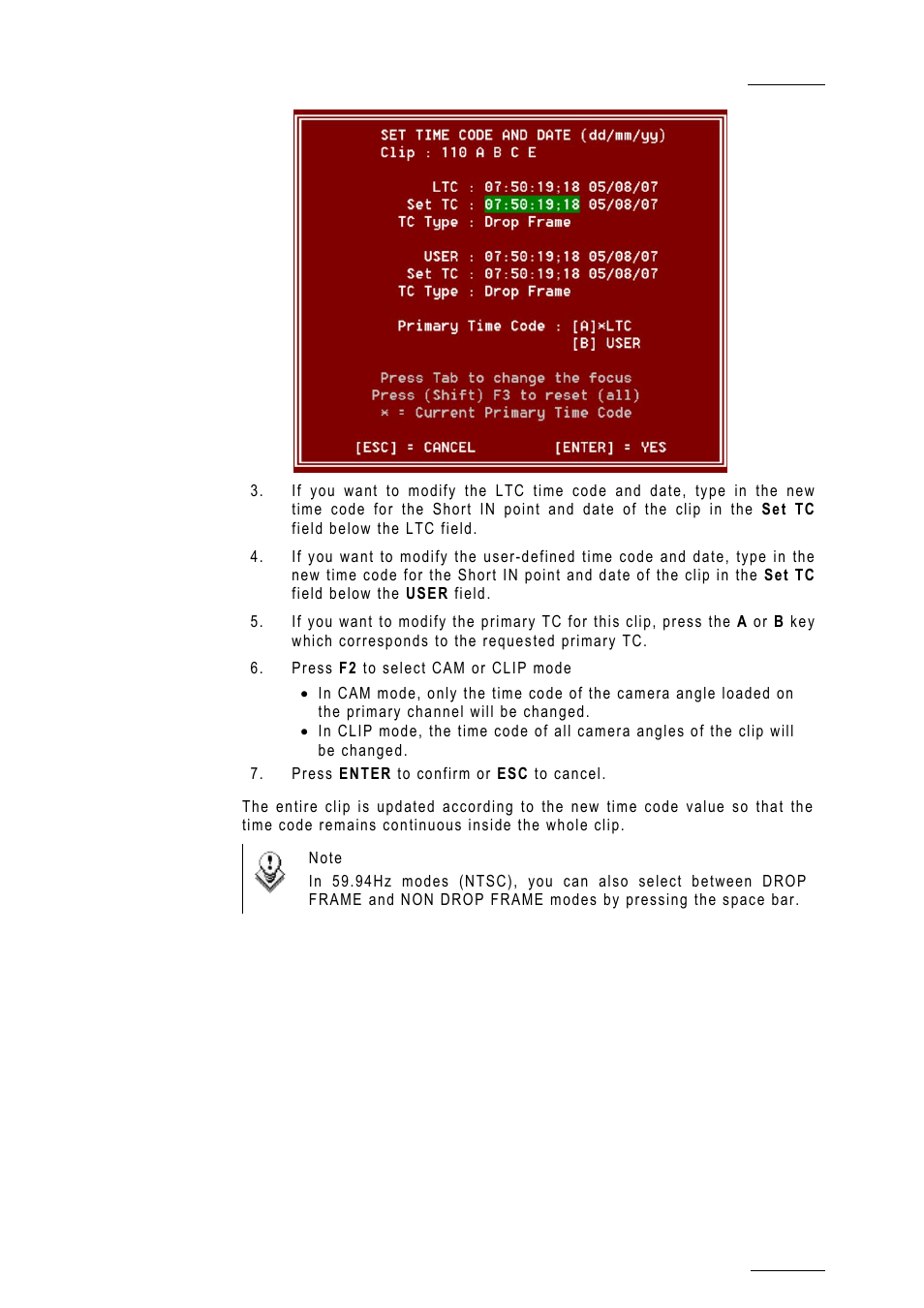 EVS MulticamLSM Version 10.01 - July 2009 Operating Manual User Manual | Page 68 / 185