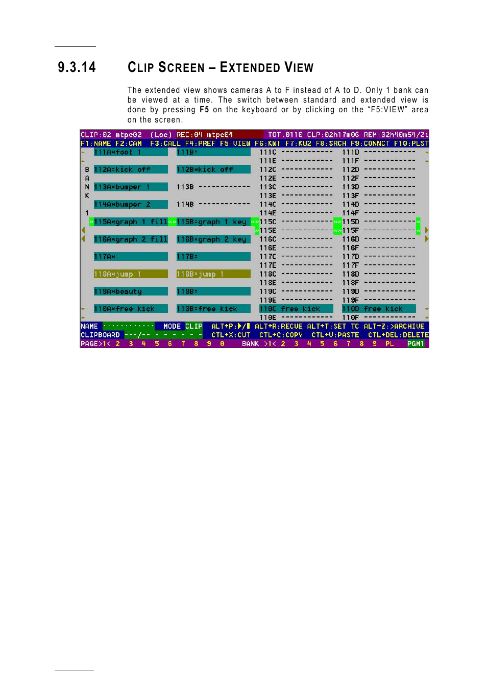 14 clip screen – extended view, Clipscreen_extendedview, Clip screen – extended view | 14 c | EVS MulticamLSM Version 10.01 - July 2009 Operating Manual User Manual | Page 71 / 185