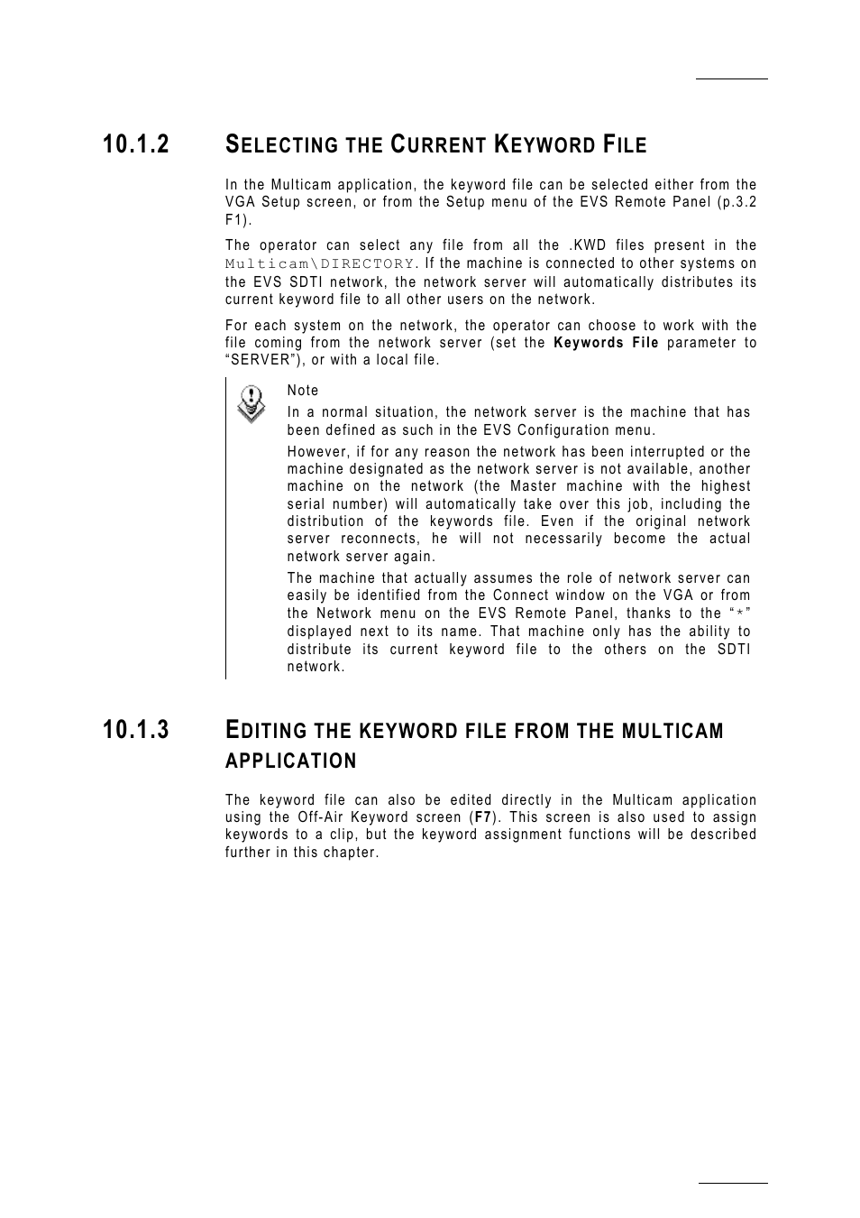 2 selecting the current keyword file | EVS MulticamLSM Version 10.01 - July 2009 Operating Manual User Manual | Page 80 / 185