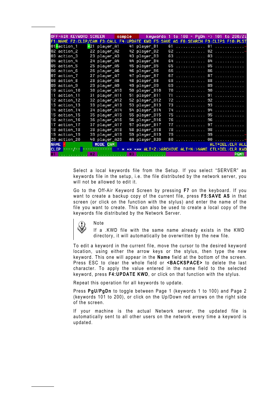 EVS MulticamLSM Version 10.01 - July 2009 Operating Manual User Manual | Page 81 / 185