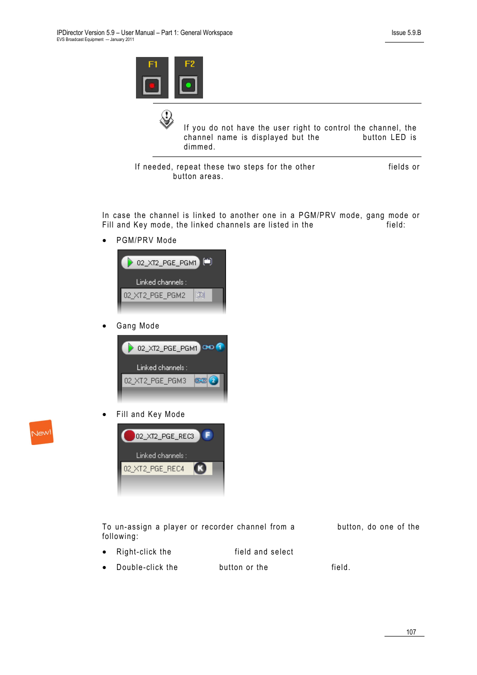 Linked channels | EVS IPDirector Version 5.9 - January 2011 Part 1 User’s Manual User Manual | Page 118 / 131