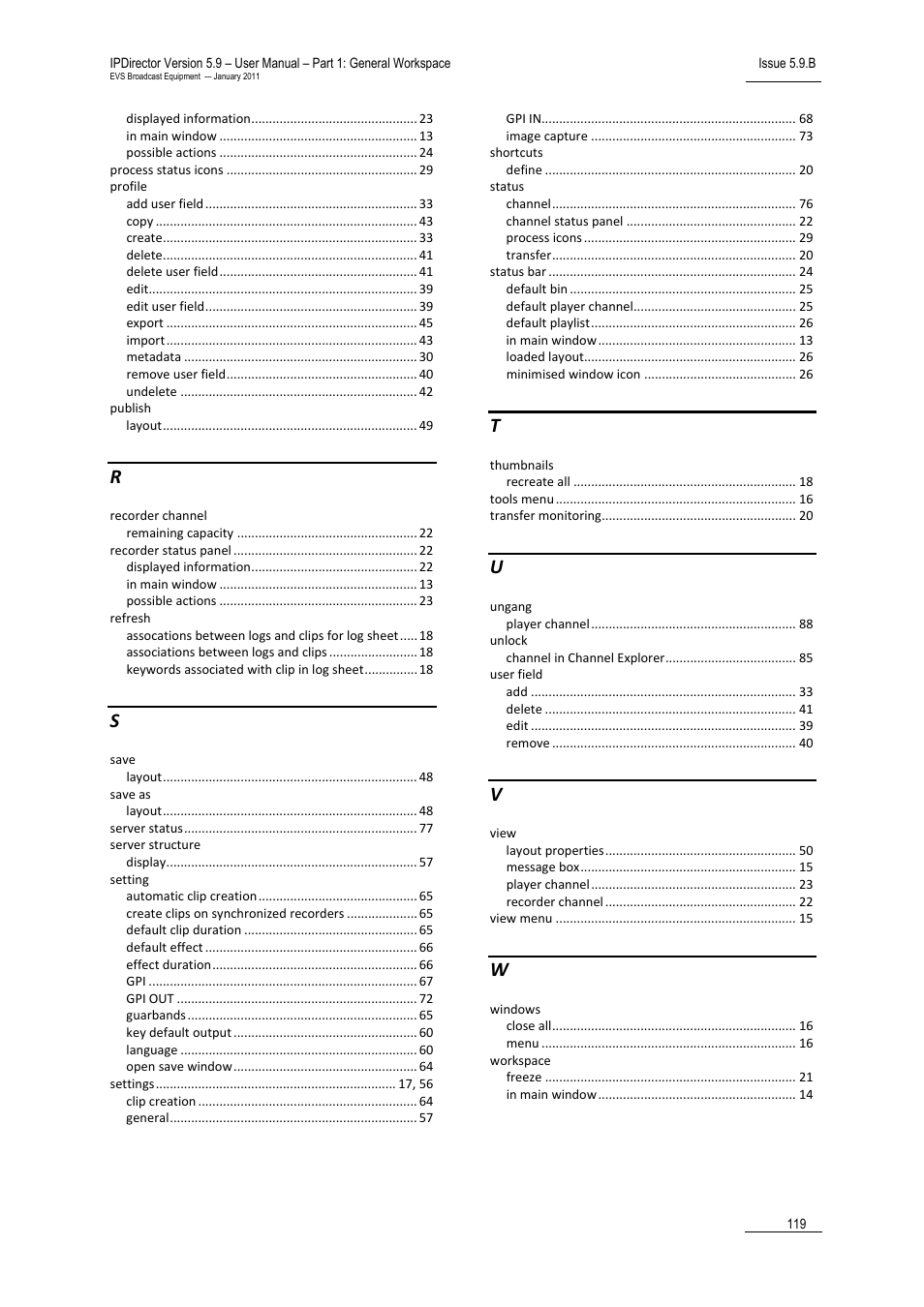 EVS IPDirector Version 5.9 - January 2011 Part 1 User’s Manual User Manual | Page 130 / 131