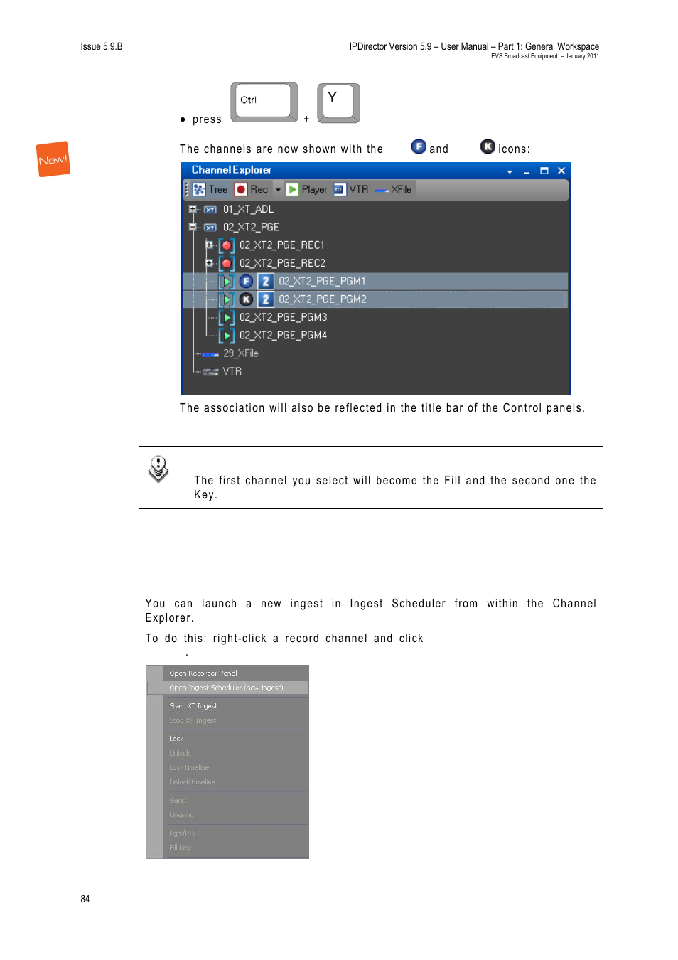 How to start, stop or kill a stream, 12 h, Ow to | Aunch a new, Ngest, Ithin, Hannel, Xplorer | EVS IPDirector Version 5.9 - January 2011 Part 1 User’s Manual User Manual | Page 95 / 131