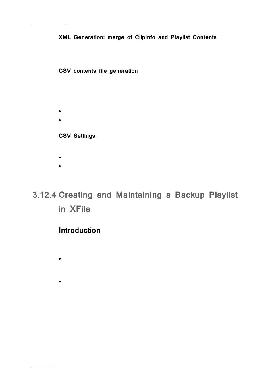 Csv contents file generation, Csv settings, Introduction | EVS Xfile Version 2.19 - November 2012 User Manual User Manual | Page 112 / 196