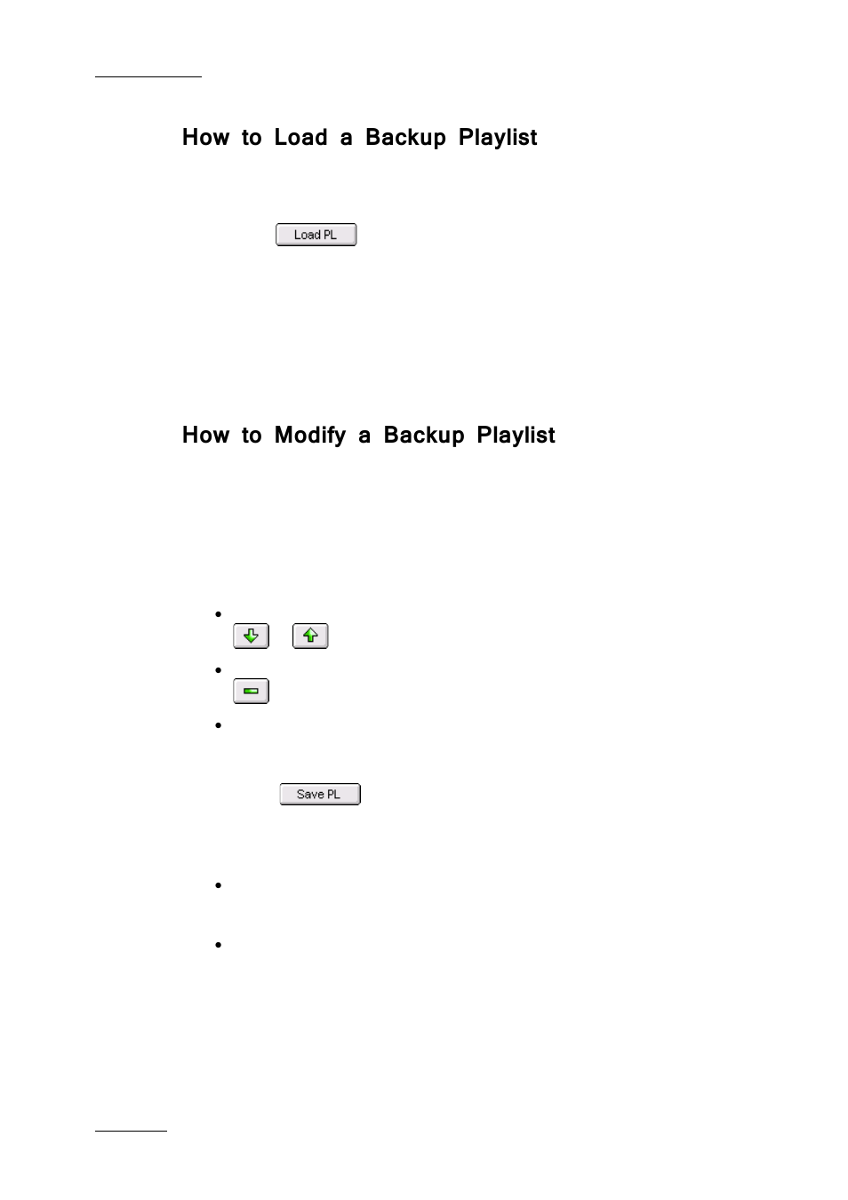 How to load a backup playlist, How to modify a backup playlist | EVS Xfile Version 2.19 - November 2012 User Manual User Manual | Page 114 / 196