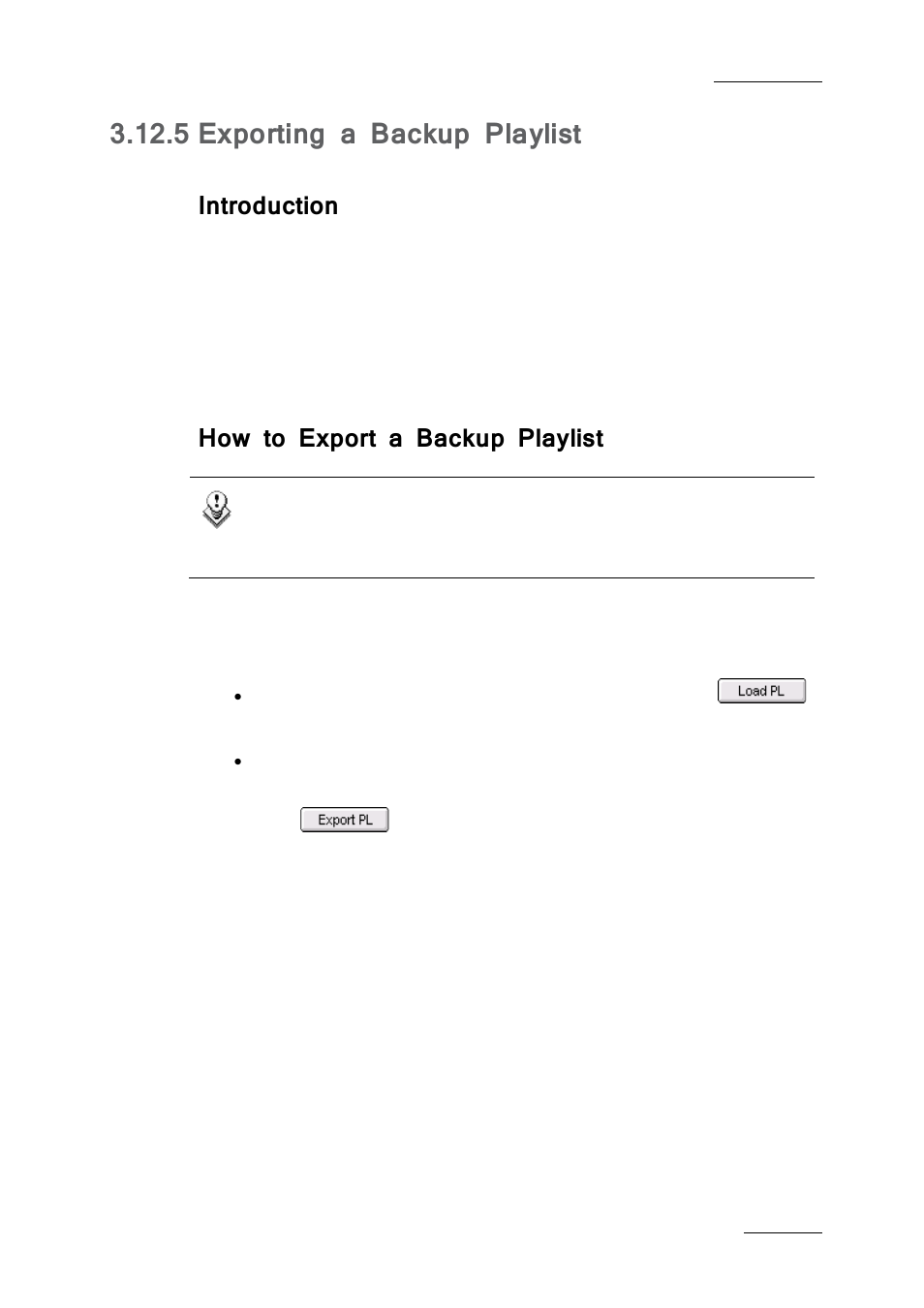 5 exporting a backup playlist, Introduction, How to export a backup playlist | Exporting a backup playlist | EVS Xfile Version 2.19 - November 2012 User Manual User Manual | Page 115 / 196