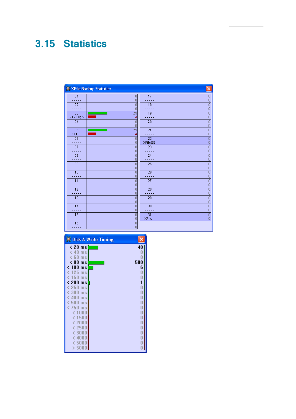 15 statistics, Statistics | EVS Xfile Version 2.19 - November 2012 User Manual User Manual | Page 123 / 196