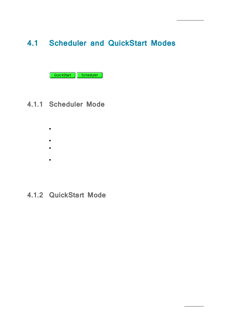 1 scheduler and quickstart modes, 1 scheduler mode, 2 quickstart mode | Scheduler and quickstart modes, Scheduler mode, Quickstart mode | EVS Xfile Version 2.19 - November 2012 User Manual User Manual | Page 125 / 196