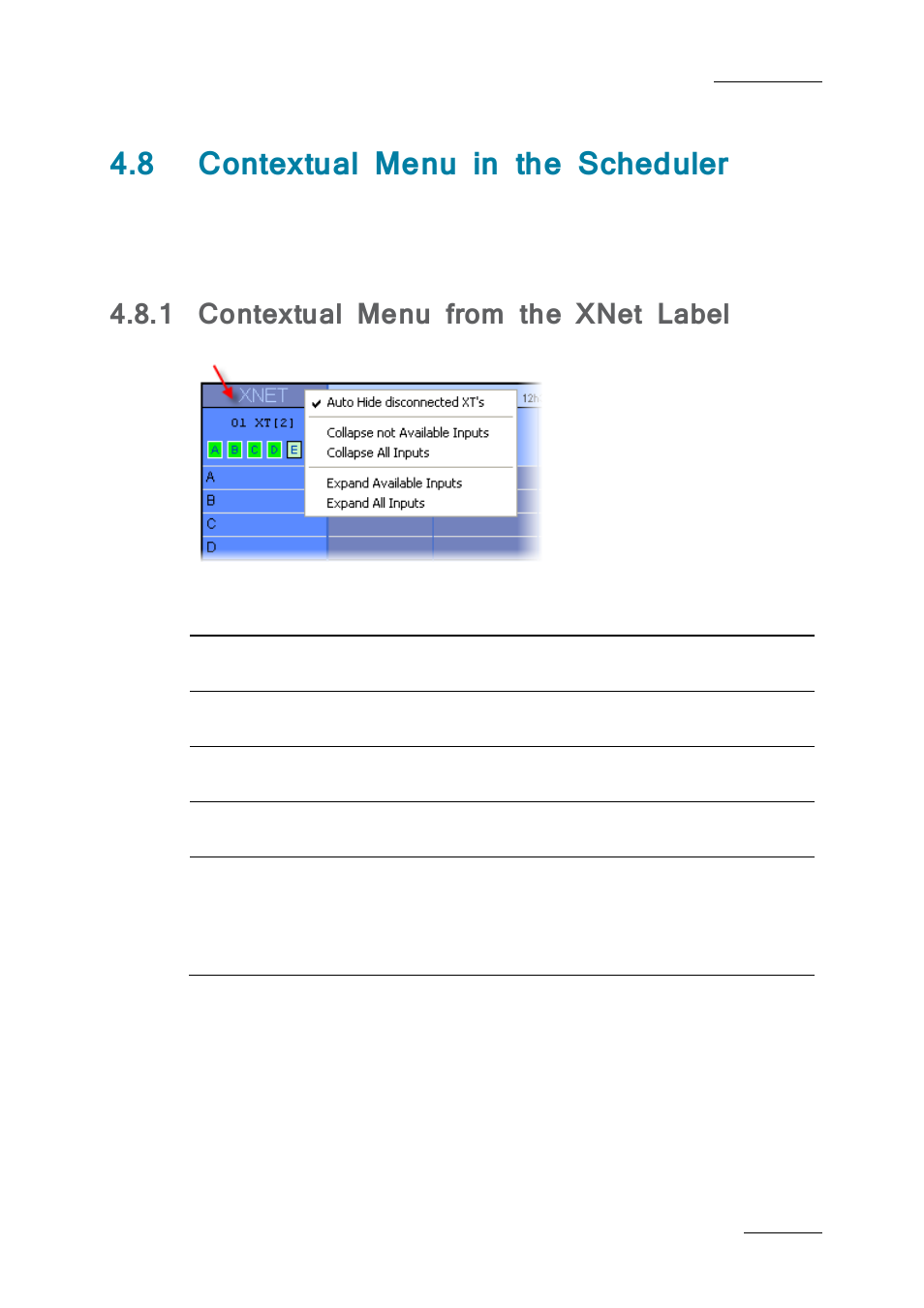 8 contextual menu in the scheduler, 1 contextual menu from the xnet label, Contextual menu in the scheduler | Contextual menu from the xnet label | EVS Xfile Version 2.19 - November 2012 User Manual User Manual | Page 147 / 196