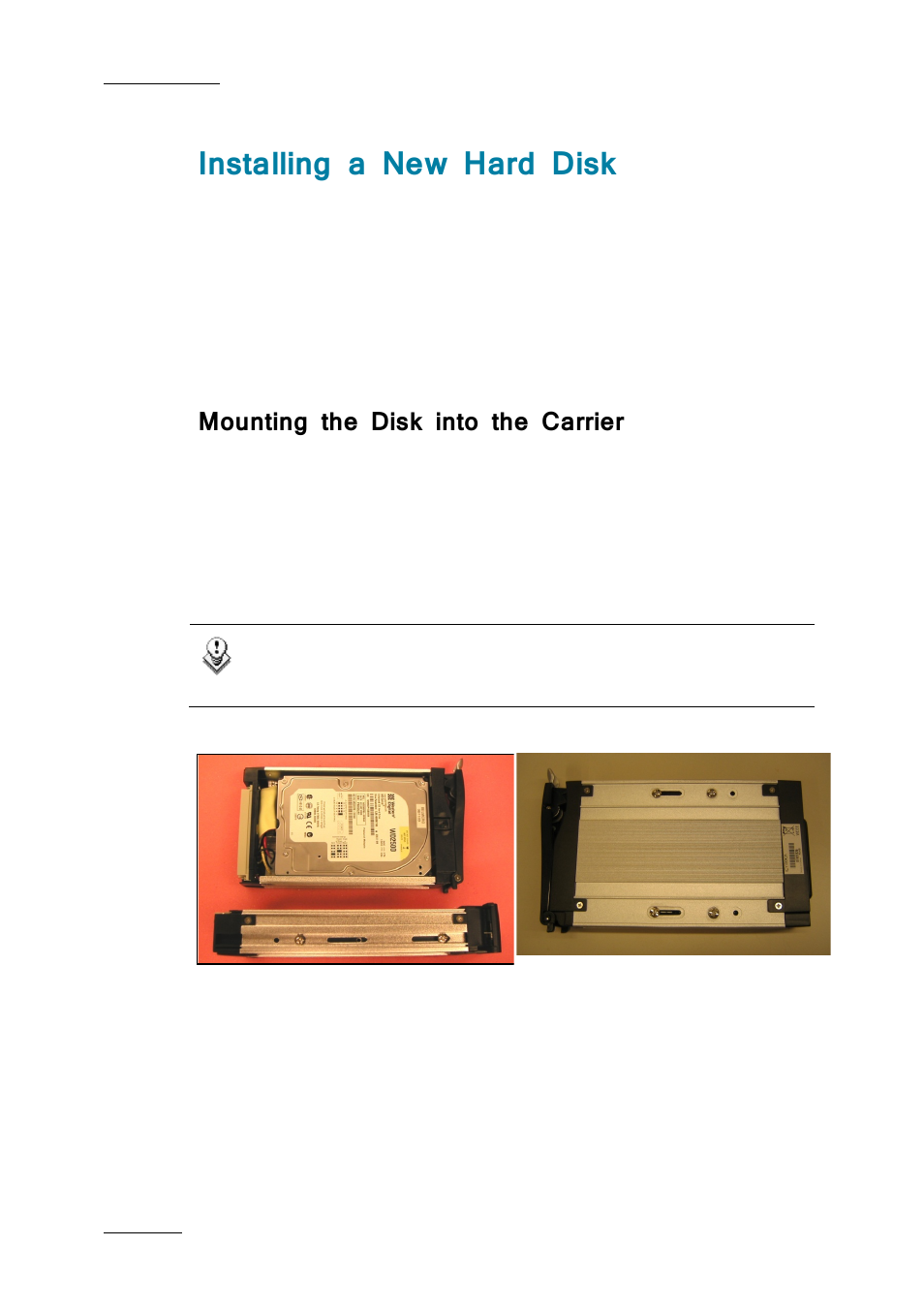 Installing a new hard disk, Mounting the disk into the carrier | EVS Xfile Version 2.19 - November 2012 User Manual User Manual | Page 190 / 196