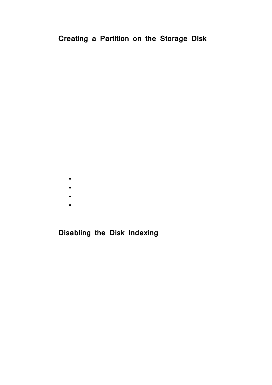 Creating a partition on the storage disk, Disabling the disk indexing | EVS Xfile Version 2.19 - November 2012 User Manual User Manual | Page 191 / 196