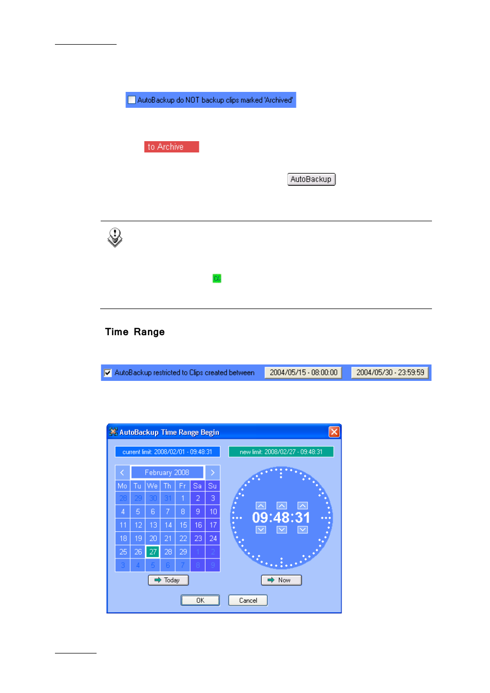 Time range | EVS Xfile Version 2.19 - November 2012 User Manual User Manual | Page 30 / 196