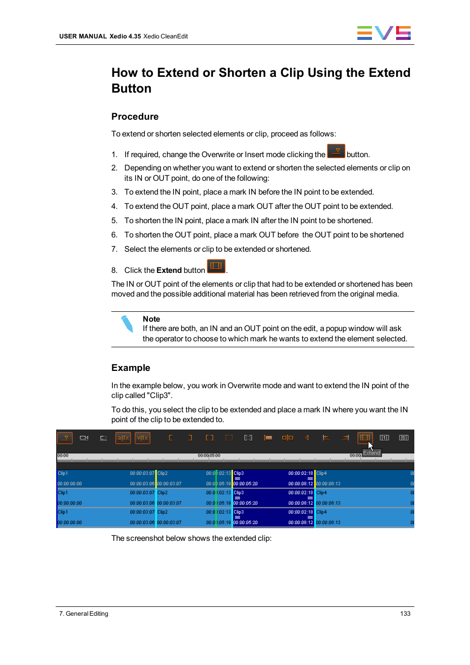 EVS XEDIO CleanEdit Version 4.35 - August 2013 User Manual User Manual | Page 149 / 256