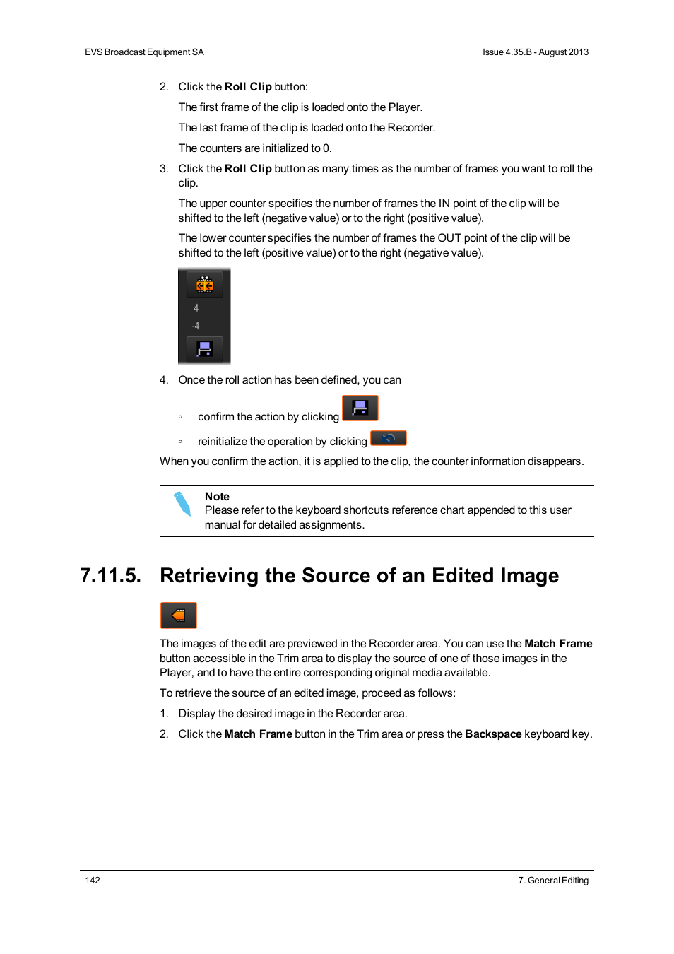 Retrieving the source of an edited image | EVS XEDIO CleanEdit Version 4.35 - August 2013 User Manual User Manual | Page 158 / 256