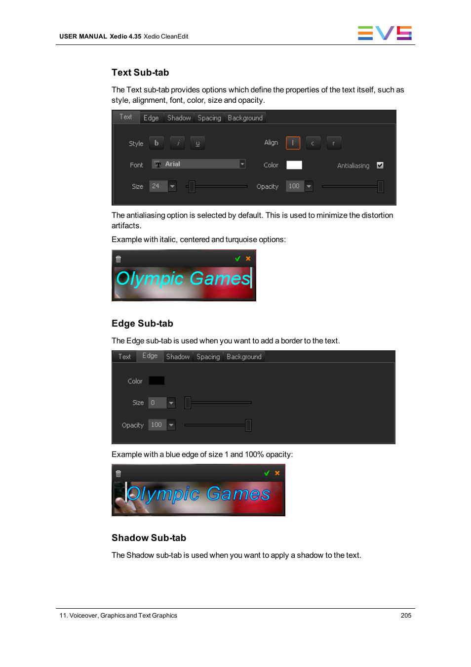EVS XEDIO CleanEdit Version 4.35 - August 2013 User Manual User Manual | Page 221 / 256