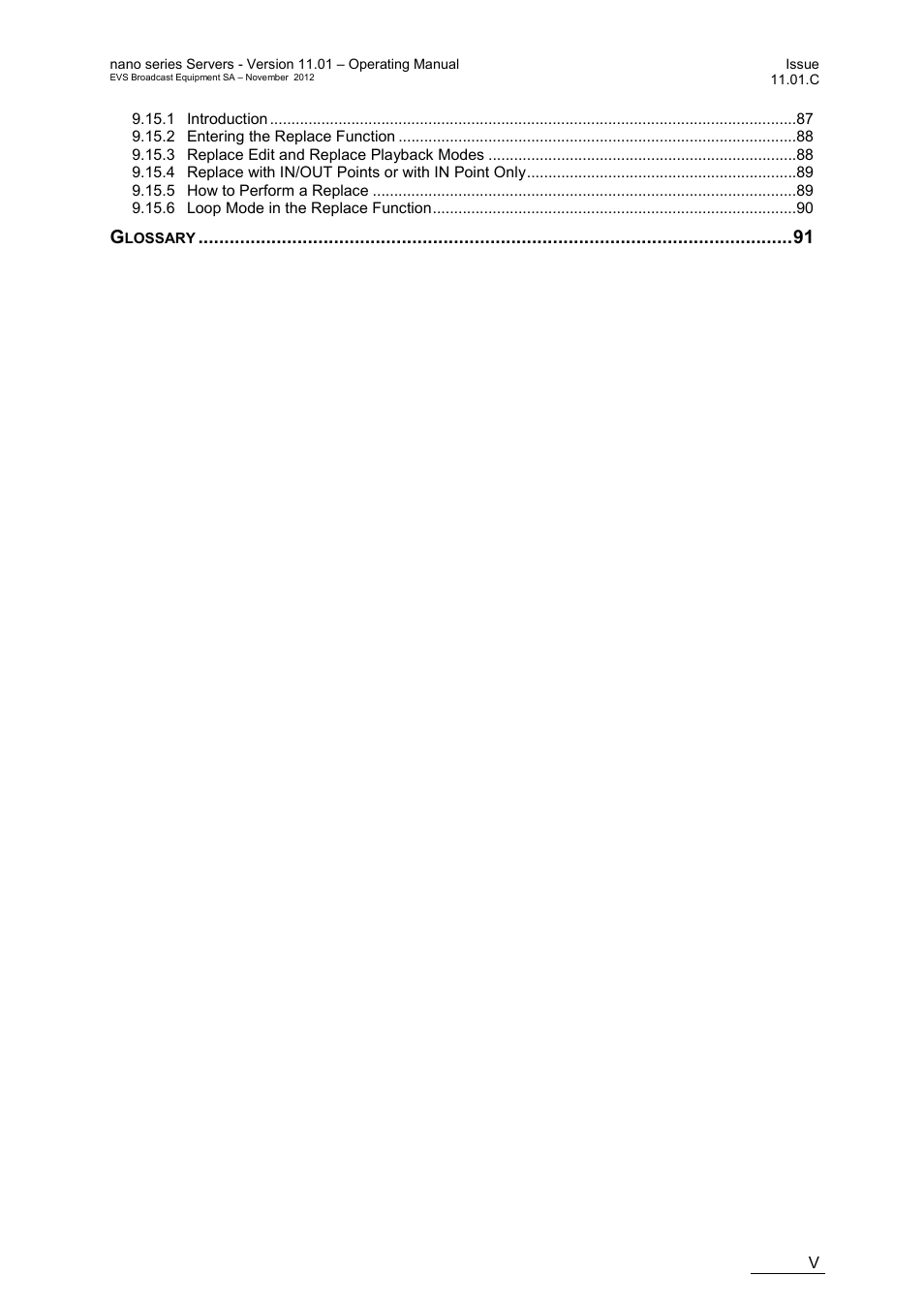 EVS XTnano Version 11.01 - November 2012 Operation Manual User Manual | Page 7 / 102