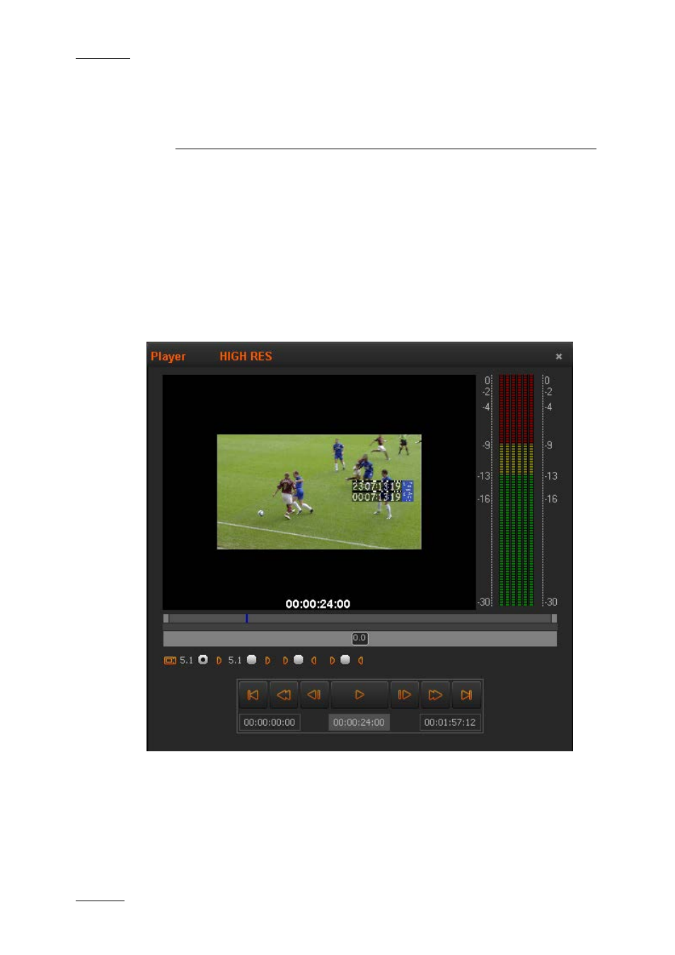 Player, 1 overview of the player pane, Overview of the player pane | EVS Xedio Approval Version 4.1 - December 2011 User Manual User Manual | Page 10 / 33