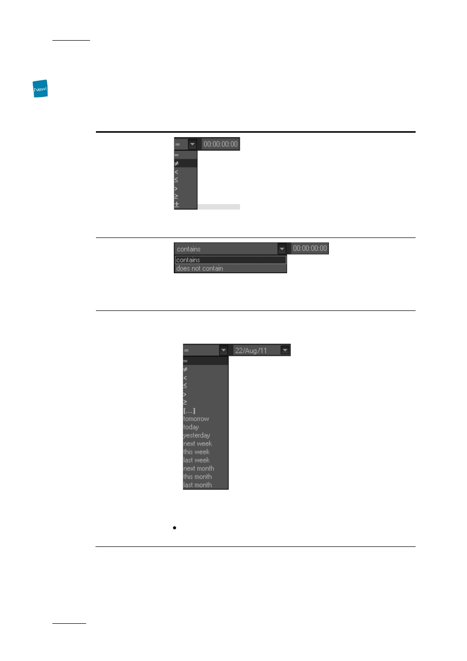Search fields types, Earch, Ields | Ypes | EVS Xedio Approval Version 4.1 - December 2011 User Manual User Manual | Page 26 / 33