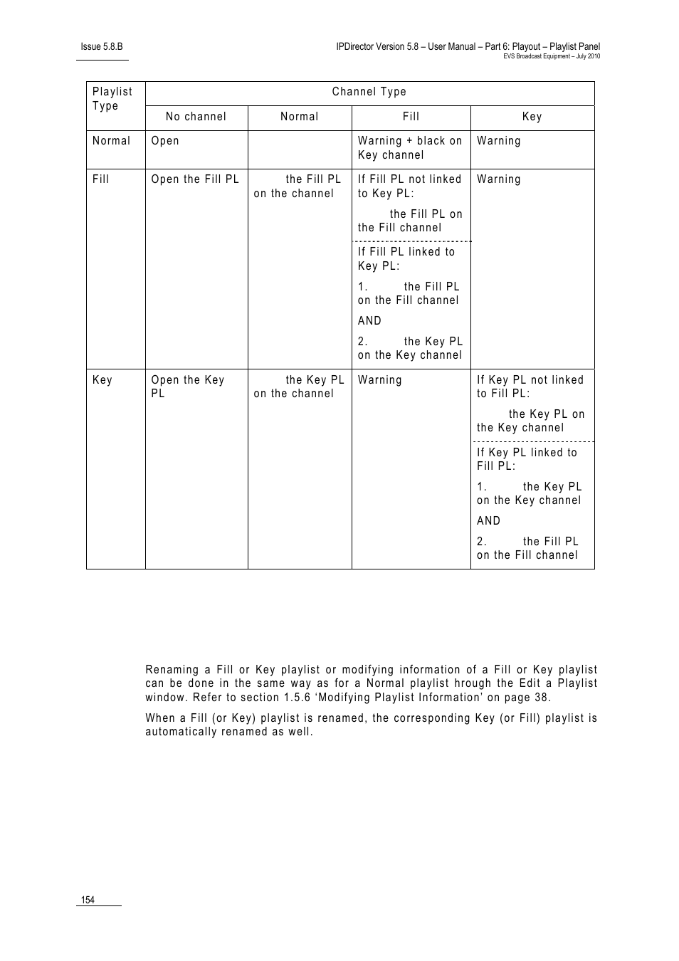 EVS IPDirector Version 5.8 - July 2010 Part 6 User's Manual User Manual | Page 165 / 178