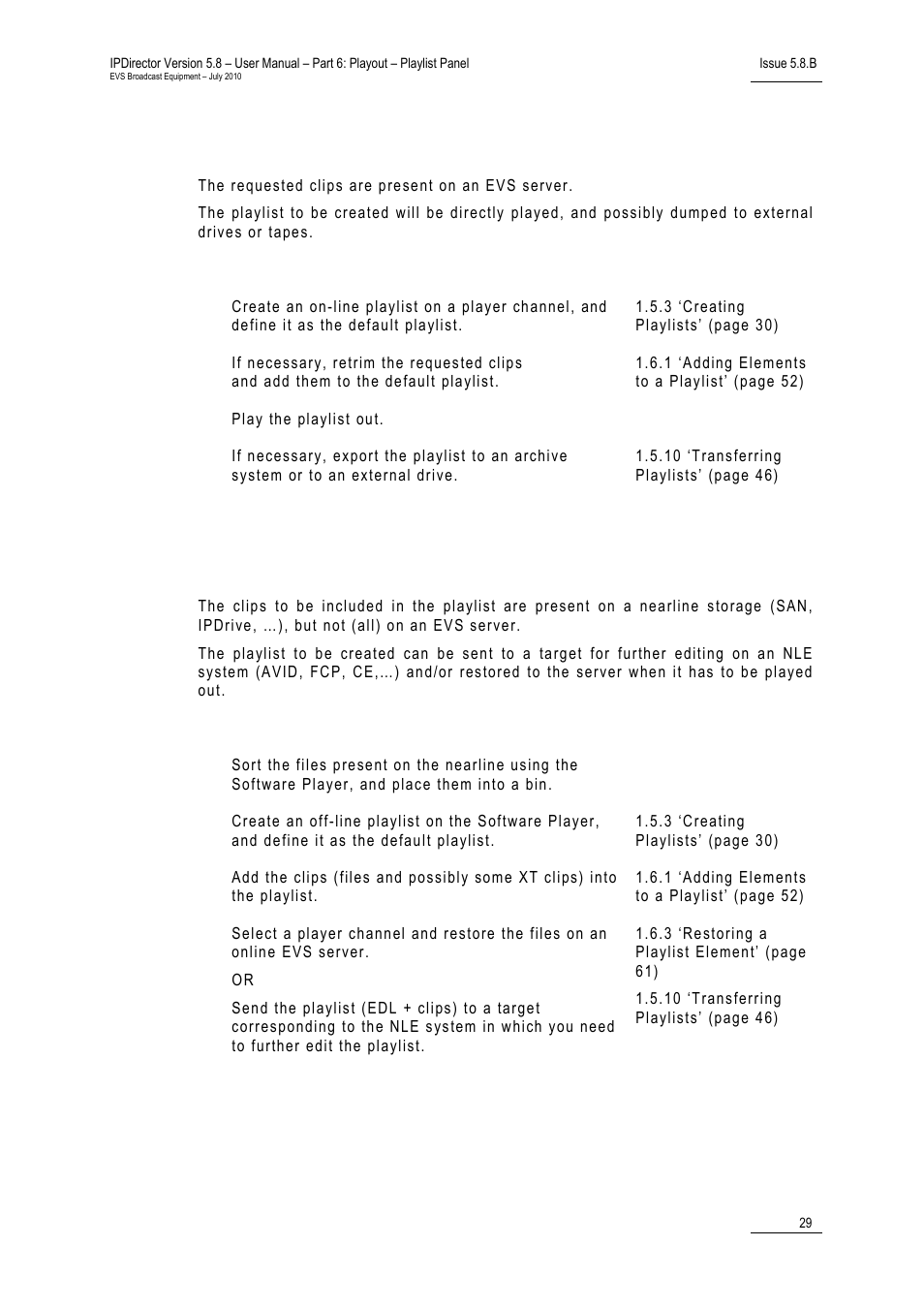 EVS IPDirector Version 5.8 - July 2010 Part 6 User's Manual User Manual | Page 40 / 178