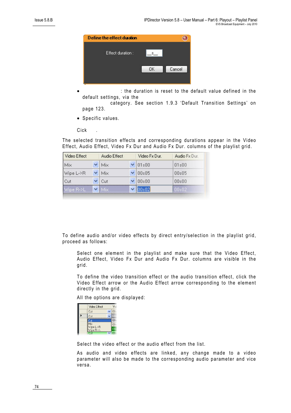 EVS IPDirector Version 5.8 - July 2010 Part 6 User's Manual User Manual | Page 85 / 178