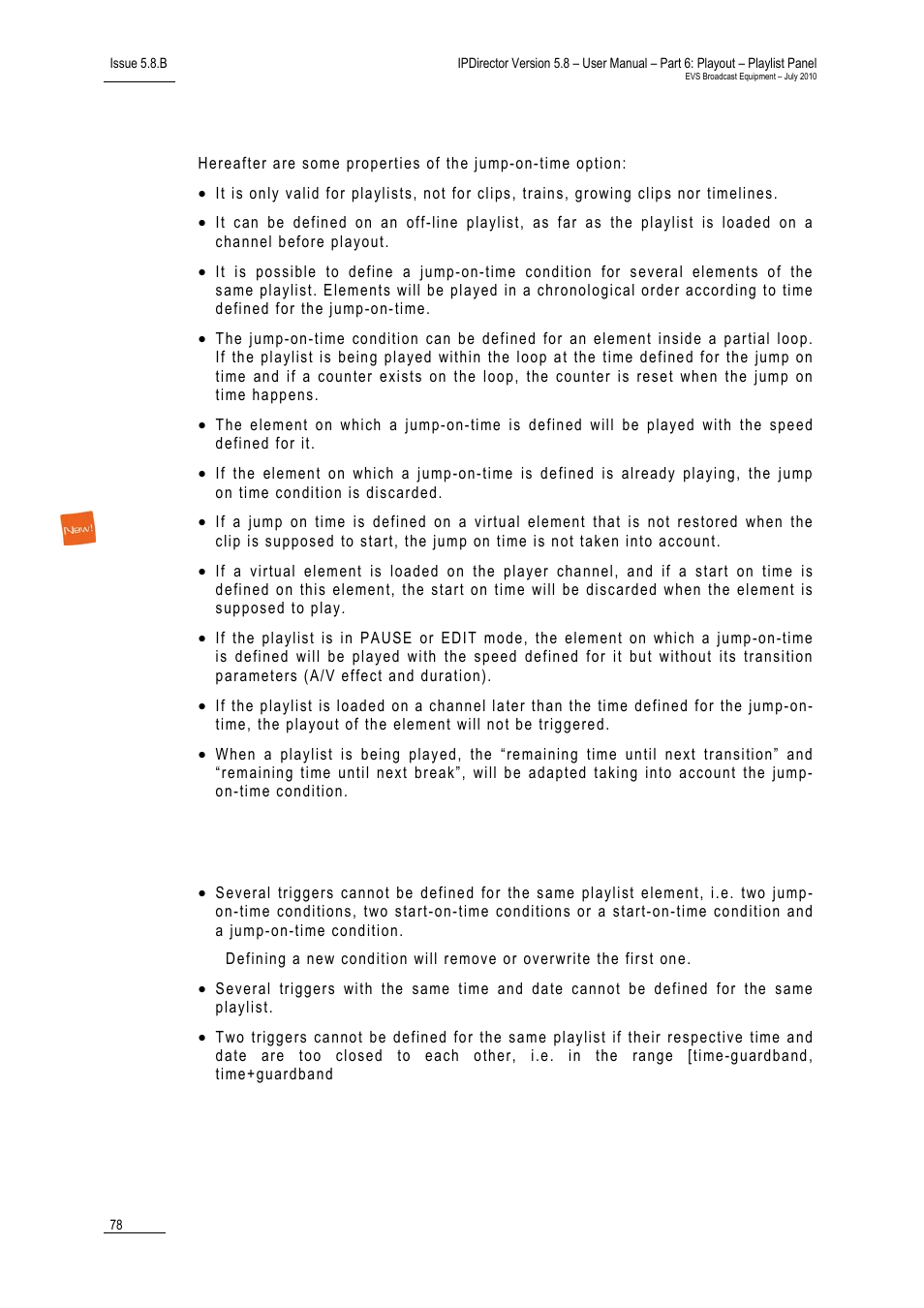 Jump on time characteristics | EVS IPDirector Version 5.8 - July 2010 Part 6 User's Manual User Manual | Page 89 / 178