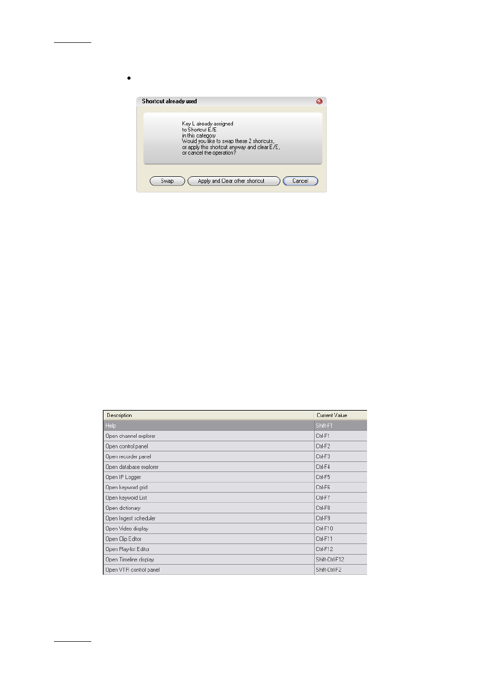 3 general shortcuts, General shortcuts, Eneral | Hortcuts | EVS IPDirector Version 4.4 - March 2008 Part 4 User's Manual User Manual | Page 11 / 28
