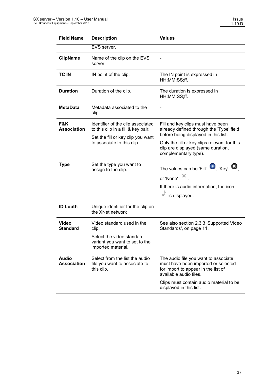 EVS GX Version 1.10 User’s Manual User Manual | Page 45 / 74