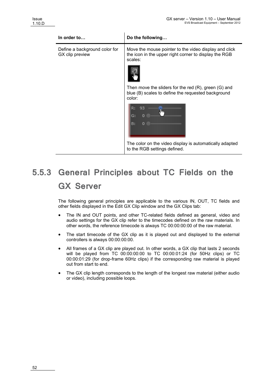 E 52 | EVS GX Version 1.10 User’s Manual User Manual | Page 60 / 74