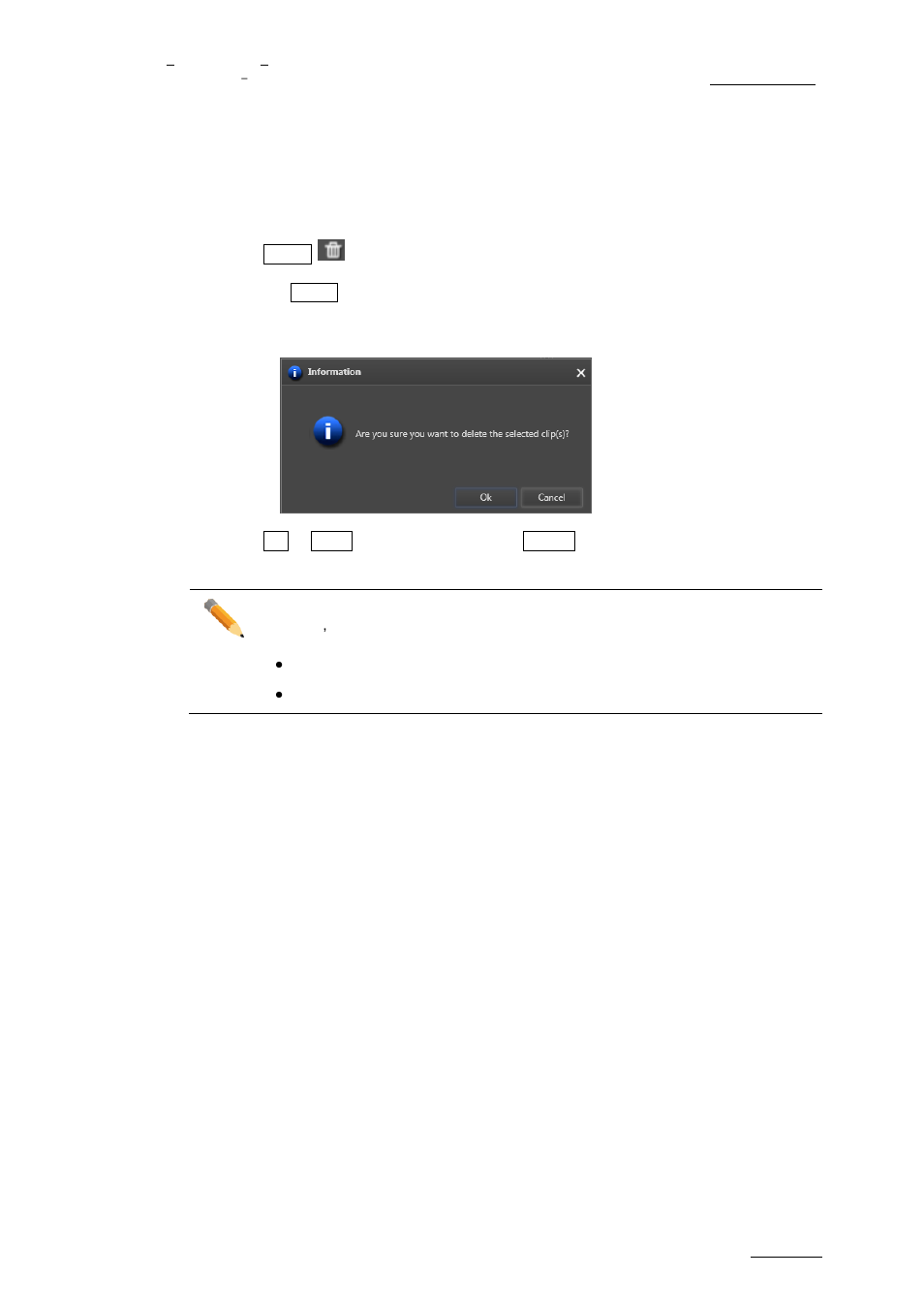 How to delete multiple clips | EVS nanoAir Version 1.0 - April 2013 User Manual | Page 55 / 98