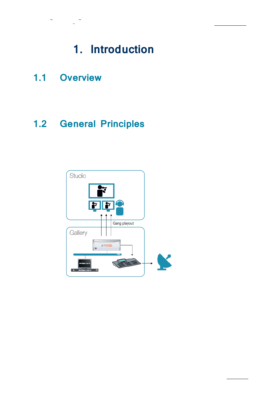 Ntroduction, Overview, General principles | Introduction, 1 overview, 2 general principles | EVS nanoAir Version 1.0 - April 2013 User Manual | Page 7 / 98
