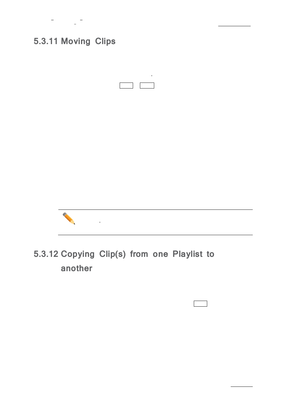 Moving clips, Copying clip(s) from one playlist to another, 11 moving clips | 12 copying clip(s) from one playlist to another, How to move clip(s) in one playlist, How to move clip(s) from one playlist to another | EVS nanoAir Version 1.0 - April 2013 User Manual | Page 75 / 98