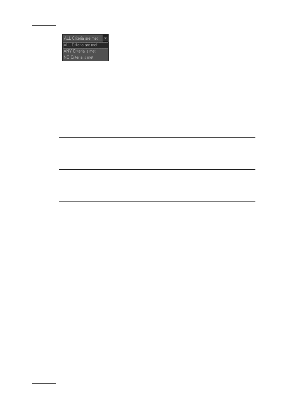 Criteria combination, Filter fields | EVS XEDIO CleanEdit Version 4.1 - December 2011 User Manual User Manual | Page 44 / 246
