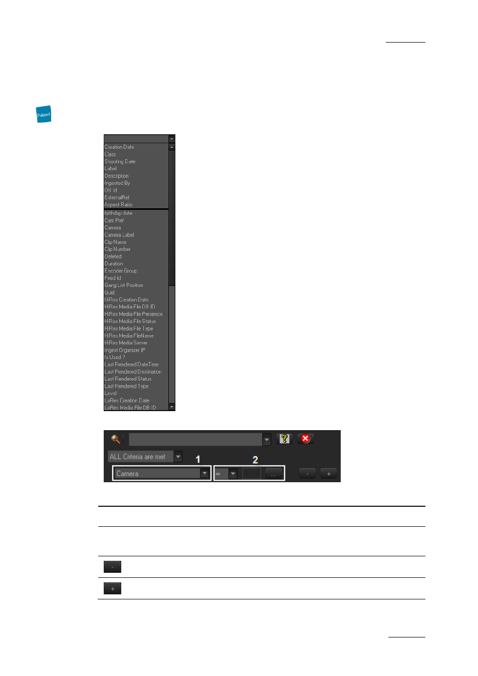 Filter fields, Ilter, Ields | EVS XEDIO CleanEdit Version 4.1 - December 2011 User Manual User Manual | Page 45 / 246