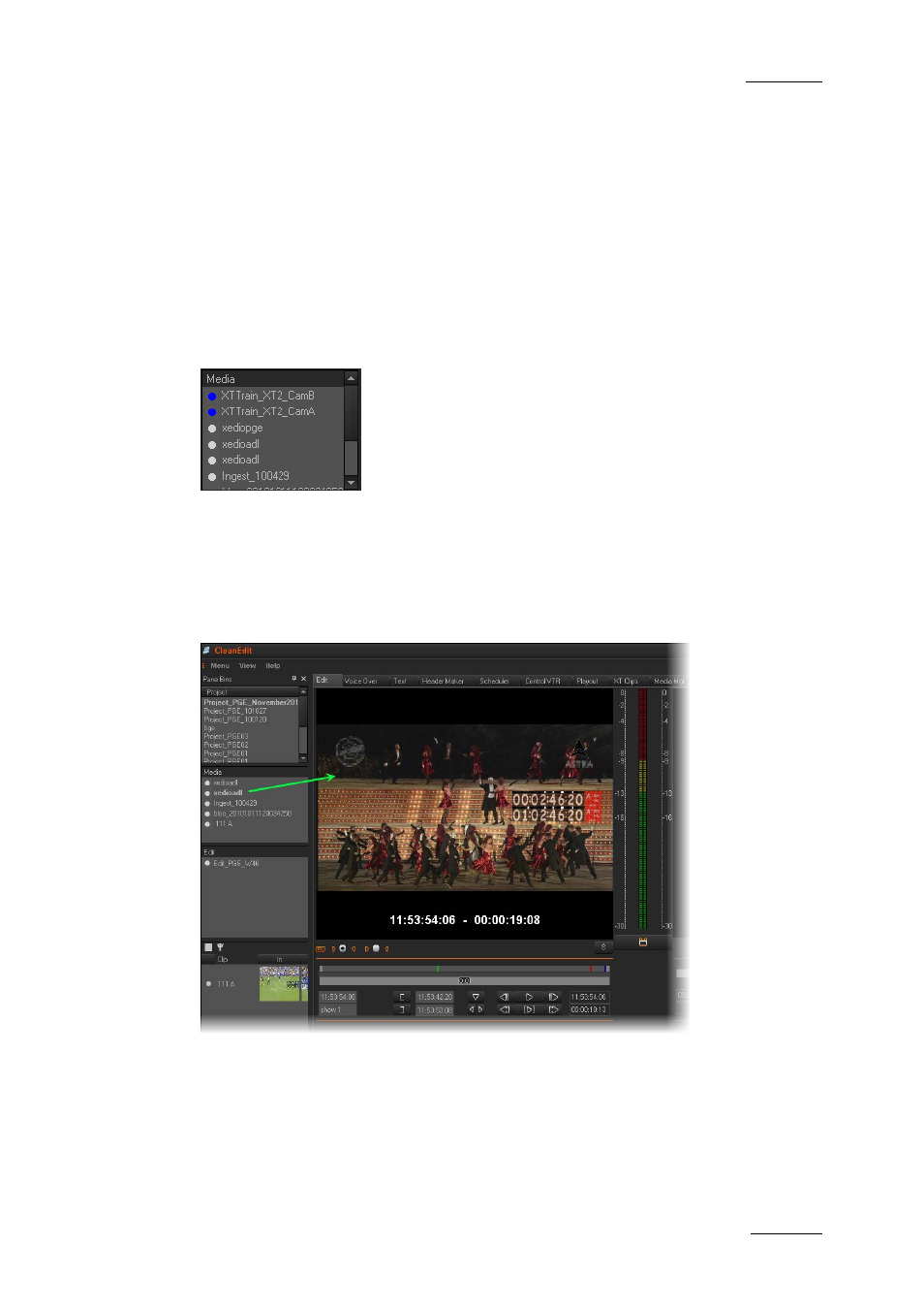 3 media zone, 1 introduction, 2 opening media in the player area | Media zone, Introduction, Opening media in the player area | EVS XEDIO CleanEdit Version 4.1 - December 2011 User Manual User Manual | Page 57 / 246