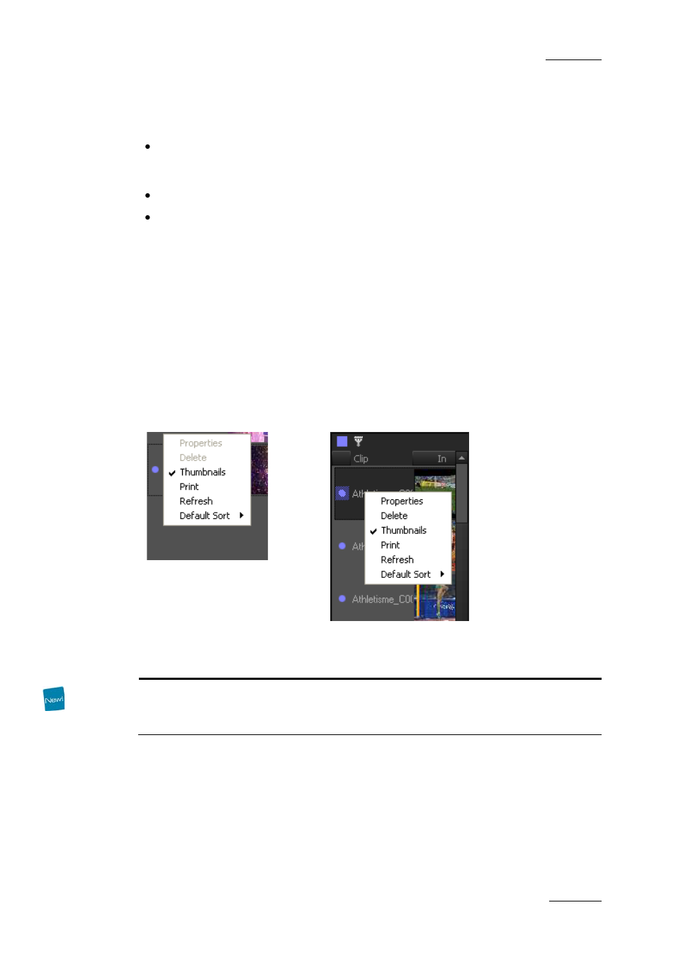 3 adding clips, 4 clip contextual menu, Adding clips | Clip contextual menu, Dding clips, Ontextual menu | EVS XEDIO CleanEdit Version 4.1 - December 2011 User Manual User Manual | Page 67 / 246