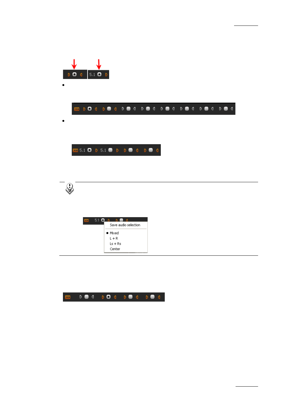 Audio monitoring selection, Examples | EVS XEDIO CleanEdit Version 4.1 - December 2011 User Manual User Manual | Page 85 / 246