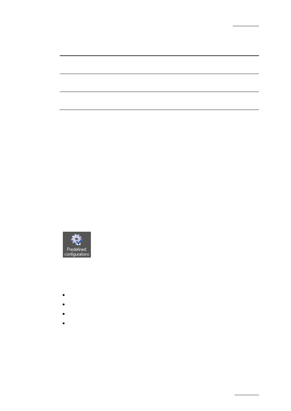 Default auto actions, Review only mode, Locator | 2 predefined configurations settings, Predefined configurations settings, Redefined, Onfigurations, Ettings | EVS INSIO Version 1.0 - October 2009 User's Manual User Manual | Page 16 / 92