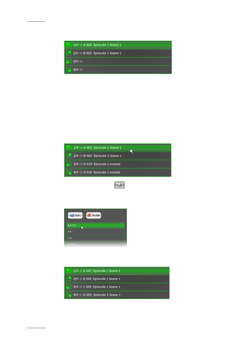 Select a loaded clip in the review tab | EVS INSIO Version 1.0 - October 2009 User's Manual User Manual | Page 67 / 92