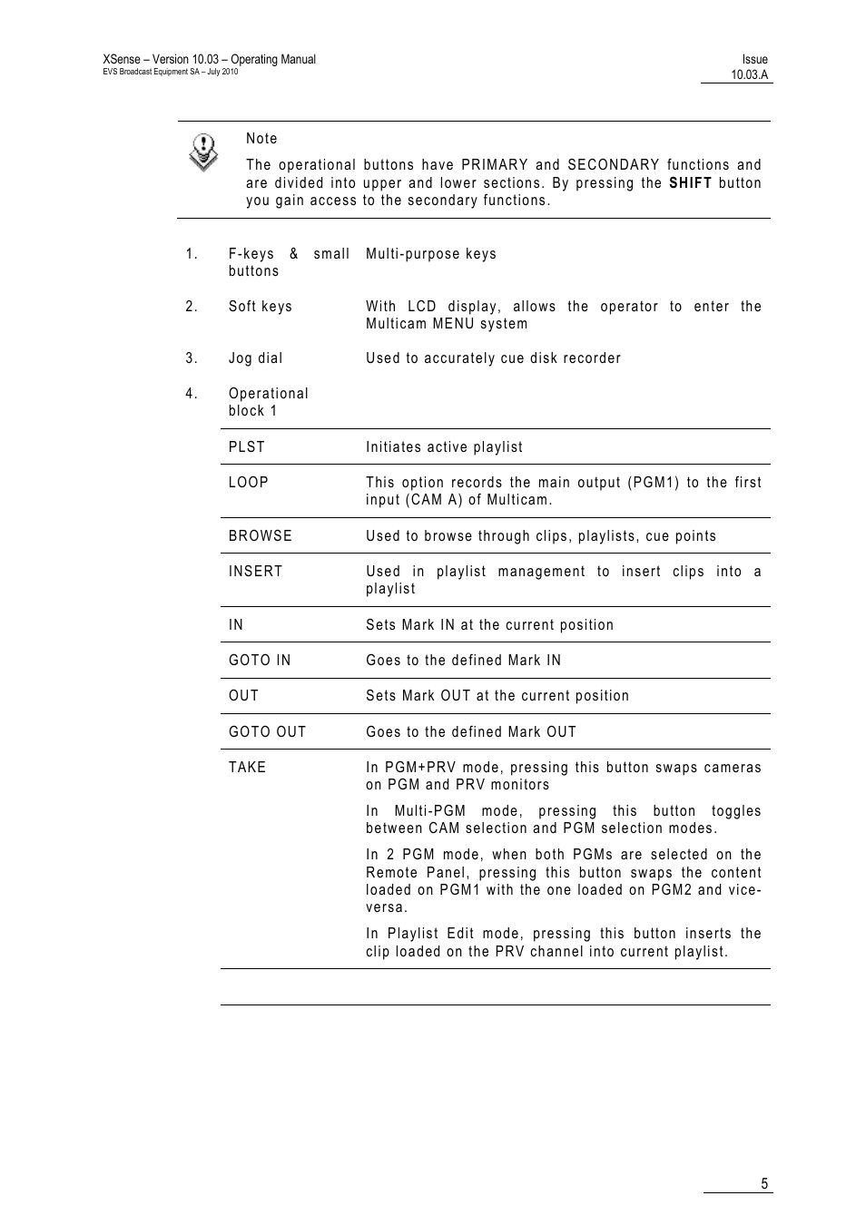 EVS XSense Version 10.03 - July 2010 Operating Manual User Manual | Page 14 / 161