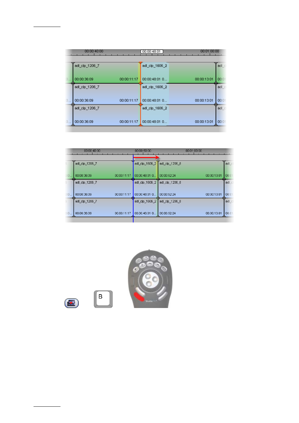 Overwrite, Example of an overwrite action, Verwrite | EVS IPDirector Version 5.9 - January 2011 Part 8 User’s Manual User Manual | Page 100 / 234