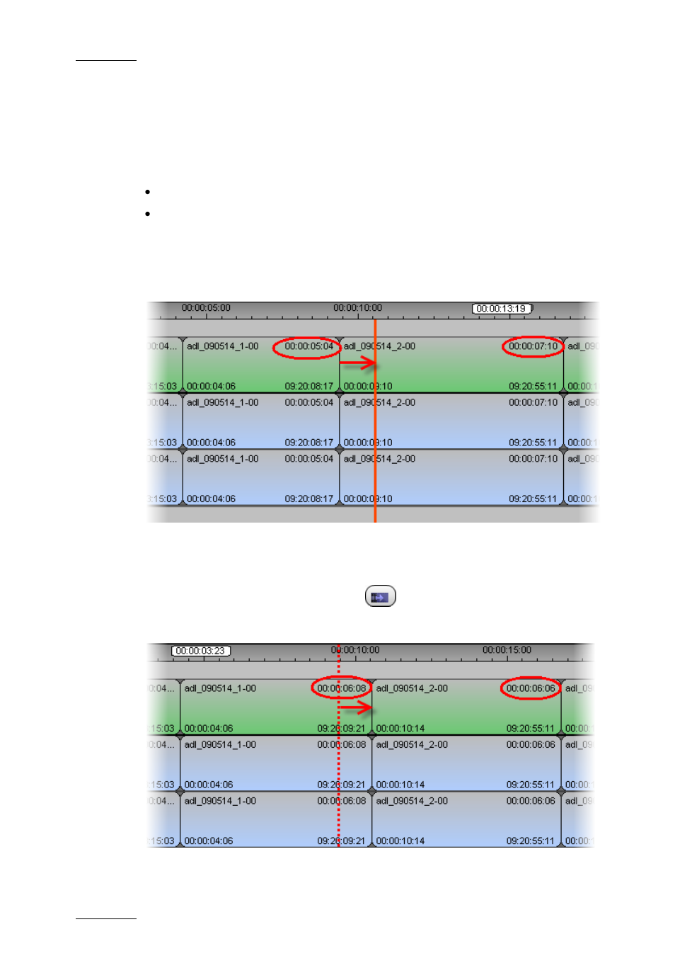 Example of extend, After an extend action | EVS IPDirector Version 5.9 - January 2011 Part 8 User’s Manual User Manual | Page 124 / 234