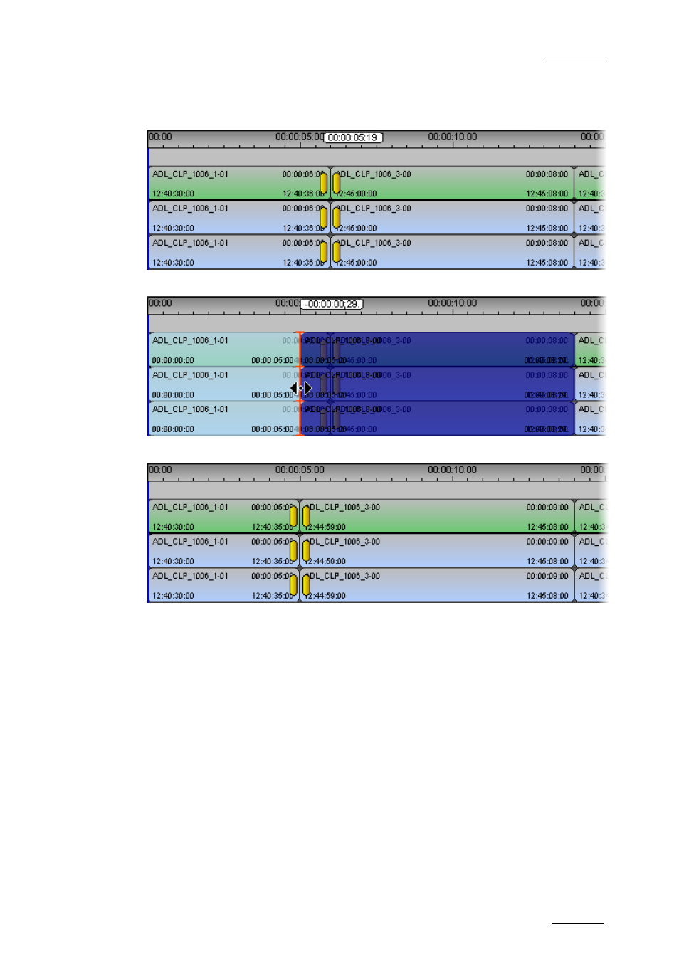 Example: shift to the left | EVS IPDirector Version 5.9 - January 2011 Part 8 User’s Manual User Manual | Page 139 / 234