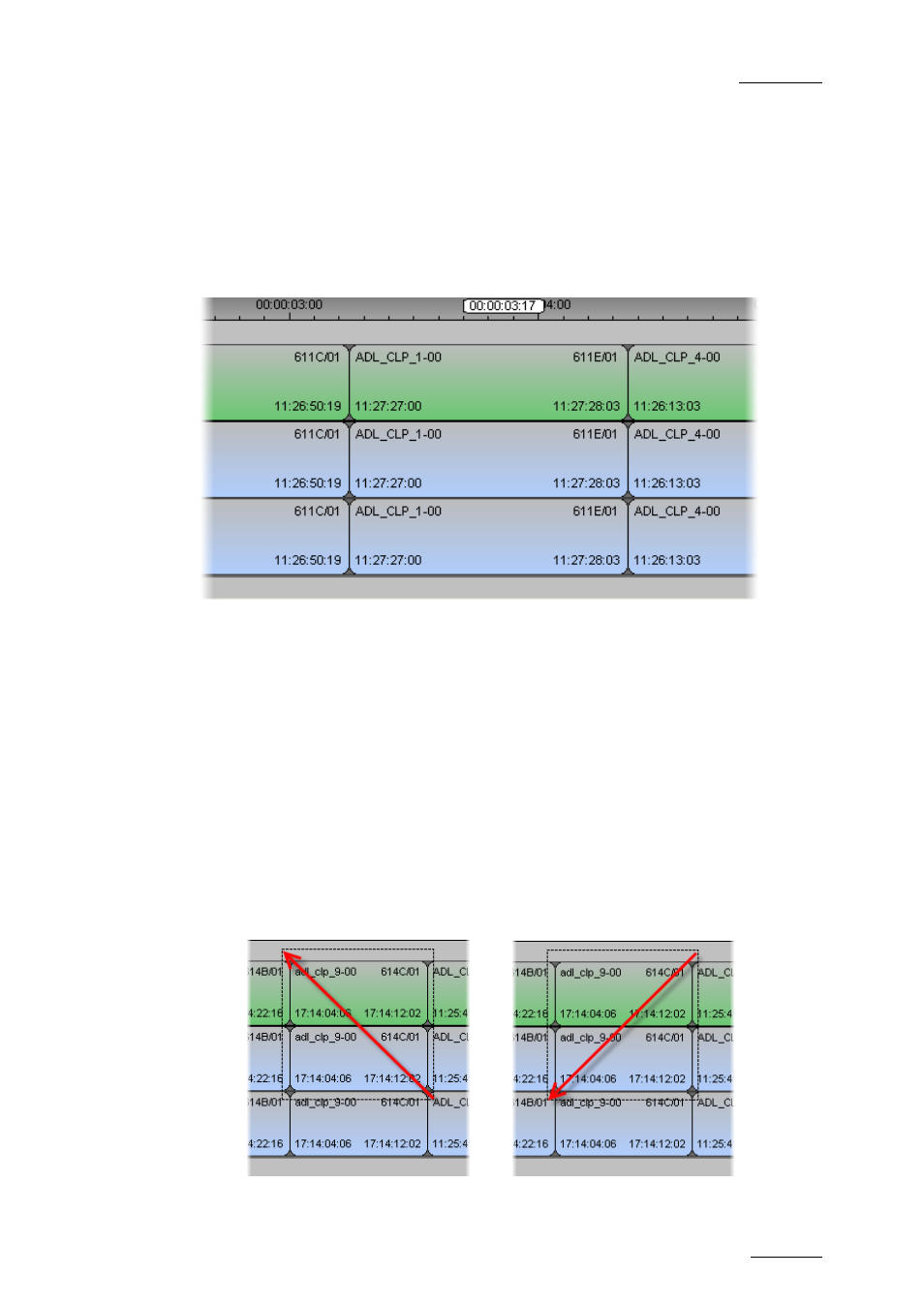 Final situation, 2 activating and deactivating the slip mode, How to activate the slip mode | Activating and deactivating the slip mode, Select transitions to perform slip actions, Ctivating and, Eactivating the | EVS IPDirector Version 5.9 - January 2011 Part 8 User’s Manual User Manual | Page 149 / 234