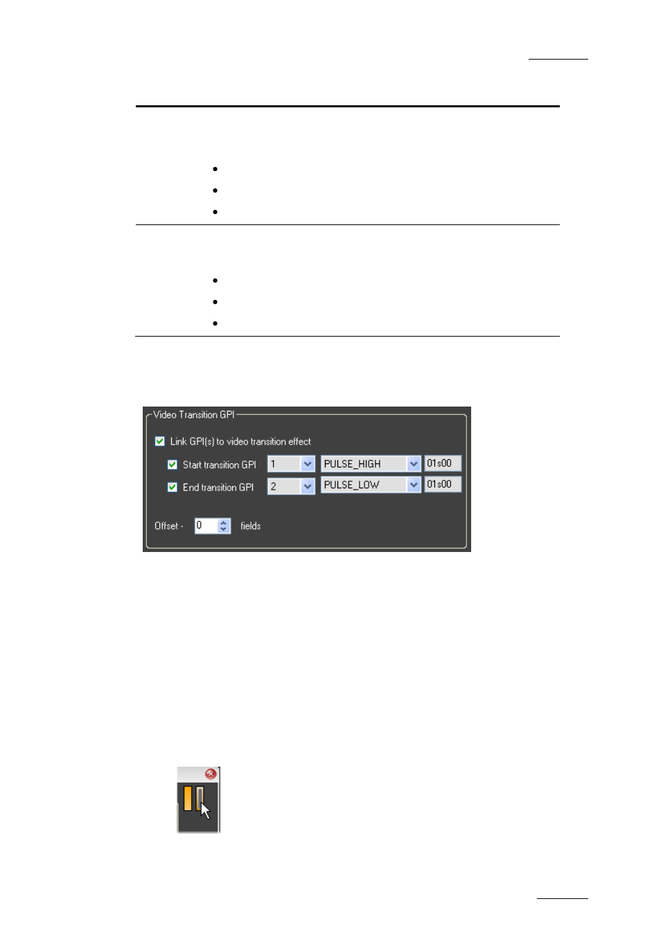 Video transition gpi, About video transition gpis, Ideo | Ransition | EVS IPDirector Version 5.9 - January 2011 Part 8 User’s Manual User Manual | Page 169 / 234