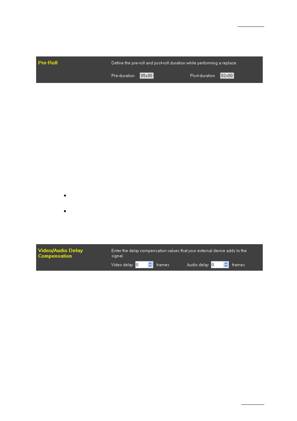Pre-roll and post-roll, Introduction, Defining a pre-roll and post-roll | Video/audio delay compensation | EVS IPDirector Version 5.9 - January 2011 Part 8 User’s Manual User Manual | Page 207 / 234