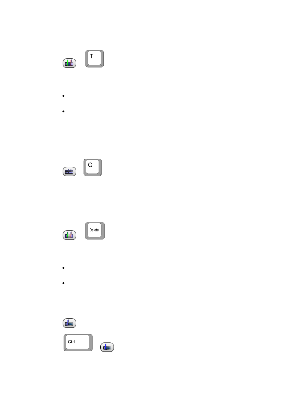 Mark current element selection, Clear timeline marks, Delete between mark in and mark out | Select elements from (or to) nowline | EVS IPDirector Version 5.9 - January 2011 Part 8 User’s Manual User Manual | Page 59 / 234